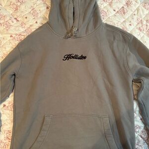Hollister Tan Fleece-Lined Pullover Hoodie